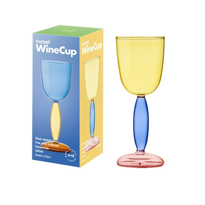 Lisslune | Borosilicate 3-Color Glassware - Wine Glass