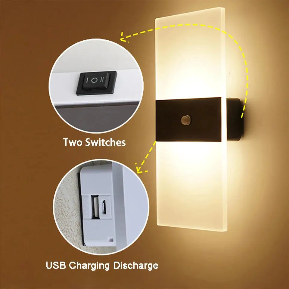 Lisslune | Éclatante - Touch Panel Wall Light USB rechargeable