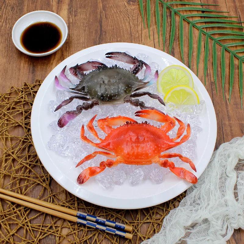 Lisslune | Life-like Artificial Crab Display Model - Perfect Seafood Prop for Culinary Art, Photography and Home Aesthetics
