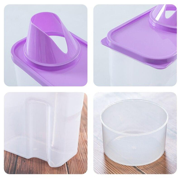 Lisslune | Clear Laundry Detergent Storage Container - Versatile 2L/3L Options in Vibrant Colors