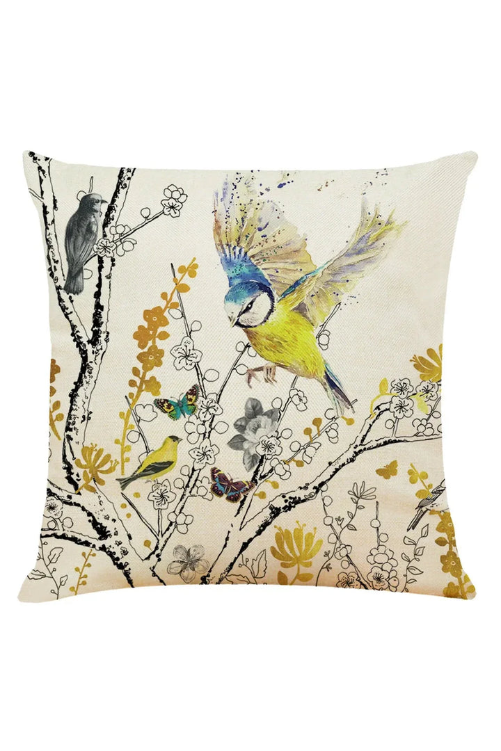 Lisslune | Bird Leaf Pillowcase