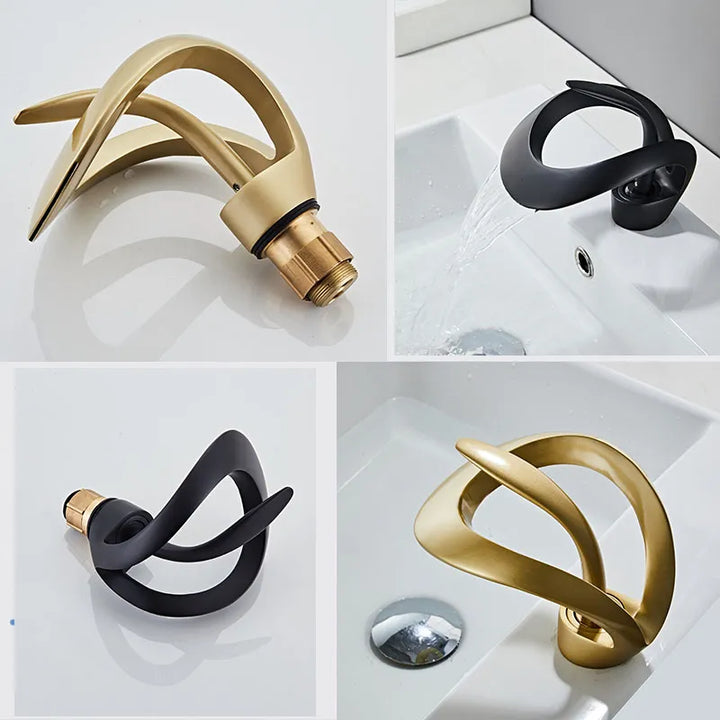 Lisslune | Modern Creative Brass Waterfall Design Faucet