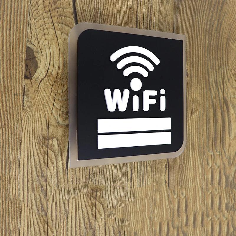 Lisslune | 3D Acrylic WiFi Access Reminder Board for Restaurants and Public Spaces