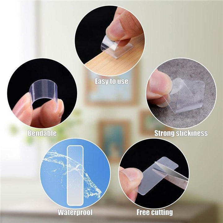 Lisslune | NanoGrip Waterproof Adhesive Tape Collection - 60-piece set for effortless adhesive solutions