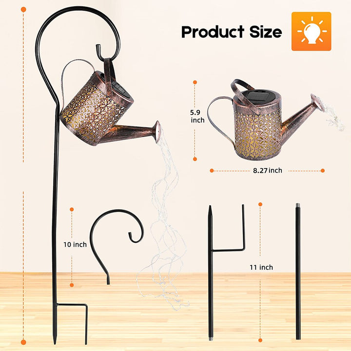 Lisslune | Garden Watering Solar-Powered Can Patio Light