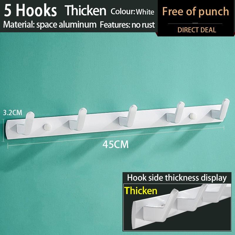 Lisslune | Space-saving Aluminum Hook Organizer: Efficient and stylish storage for any room