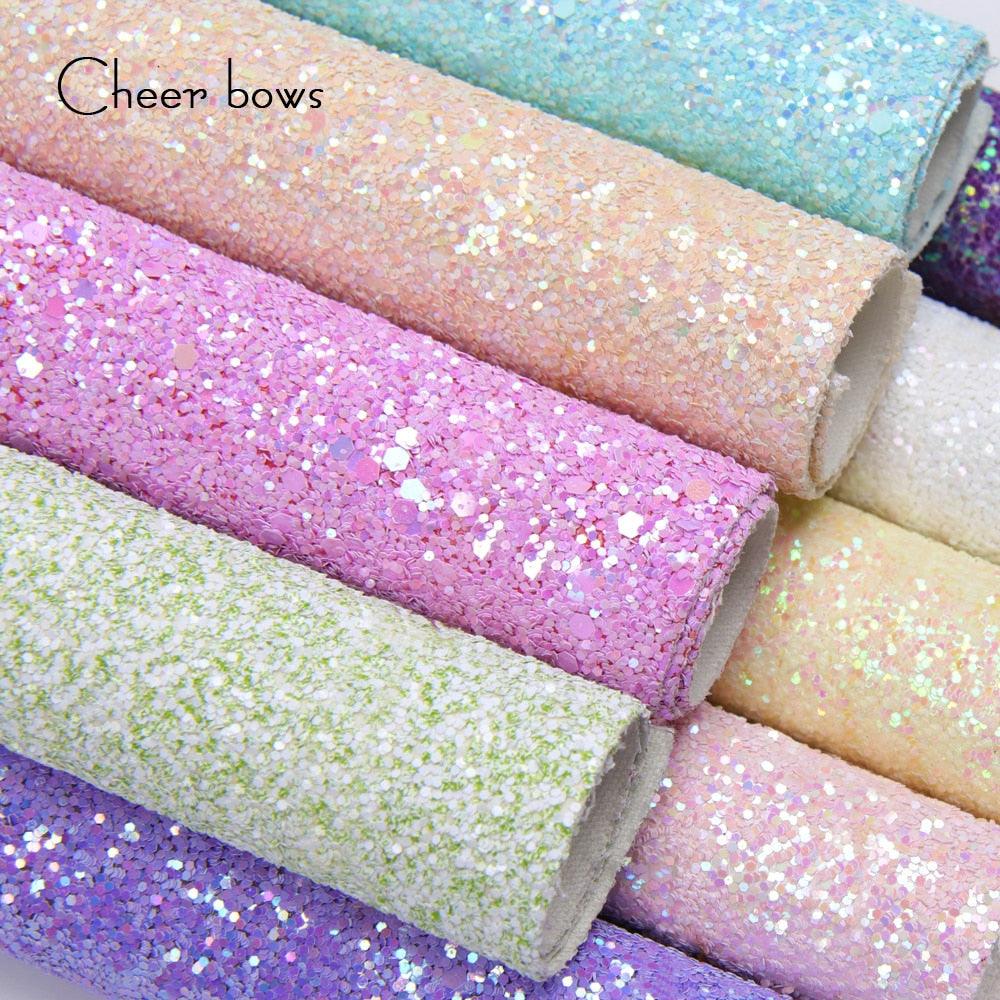 Lisslune | Iridescent Rainbow Glitter Vinyl Craft Roll - Creative Gloss Set