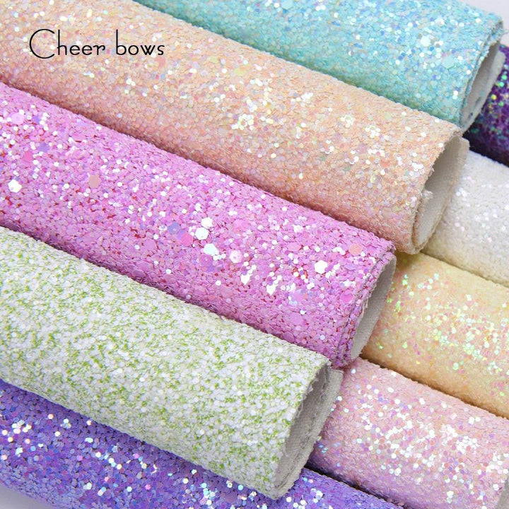 Lisslune | Iridescent Rainbow Glitter Vinyl Craft Roll - Creative Gloss Set