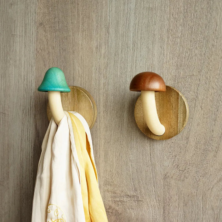 Lisslune | Mystic Mushroom Wooden Wall Clothes Hanger