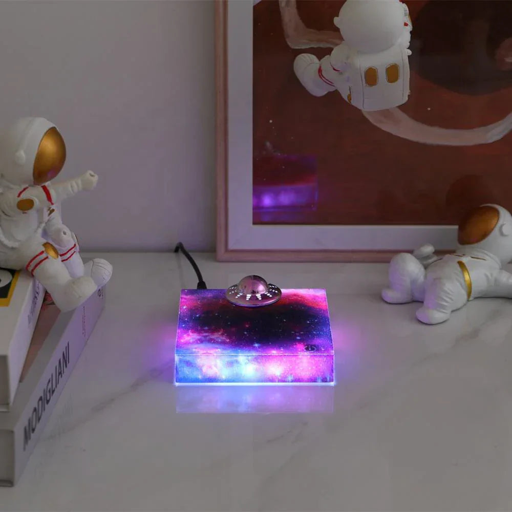 Lisslune | Magnetic Levitating Spaceship Rotating LED Night Lamp