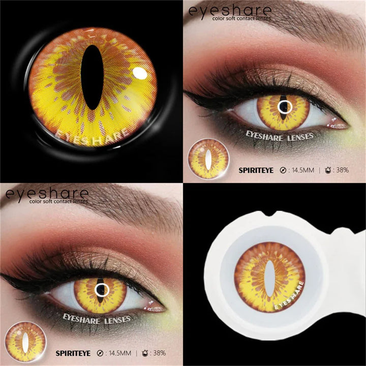 Rynx | 1 Pair Cosplay Color Contact Lenses for Eyes Crazy White Lenses Anime Black Lenses Halloween Beauty Makeup Lens Annual