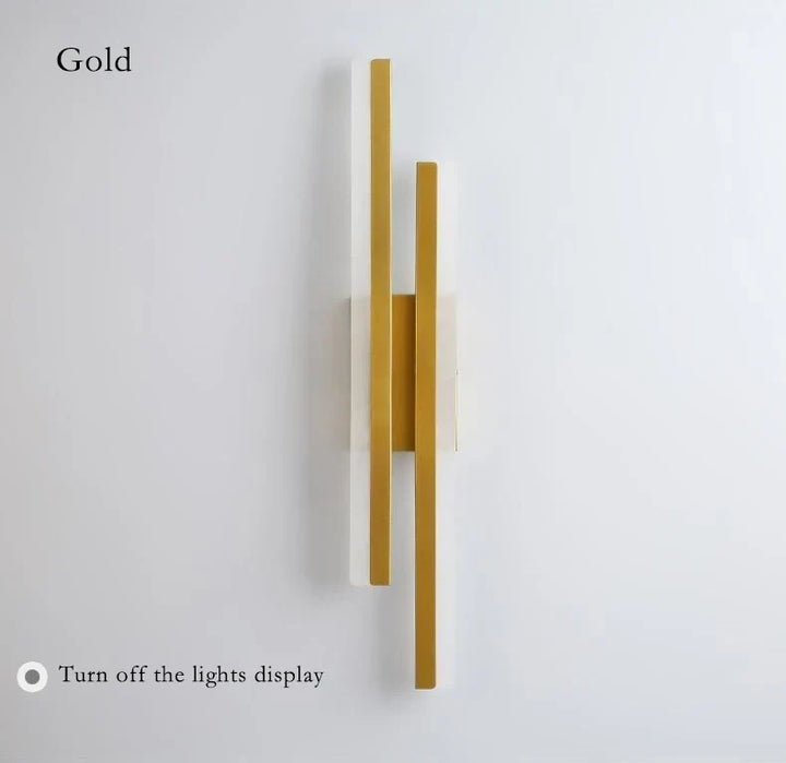 Lisslune | Modern LED Wall Lamp: Black/Gold Acrylic Room Decoration Light