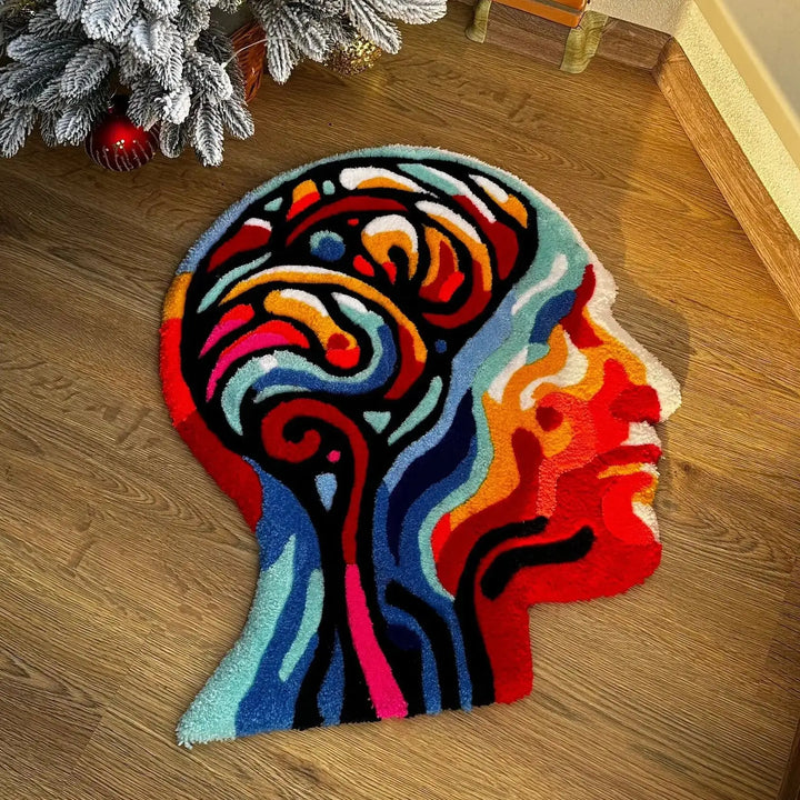 Rynx | Colorful Artificial Cashmere Thick Carpet Digital Printing Technique Simple Housewarming Gift Handcrafted Non-Slip Decorative Carpet
