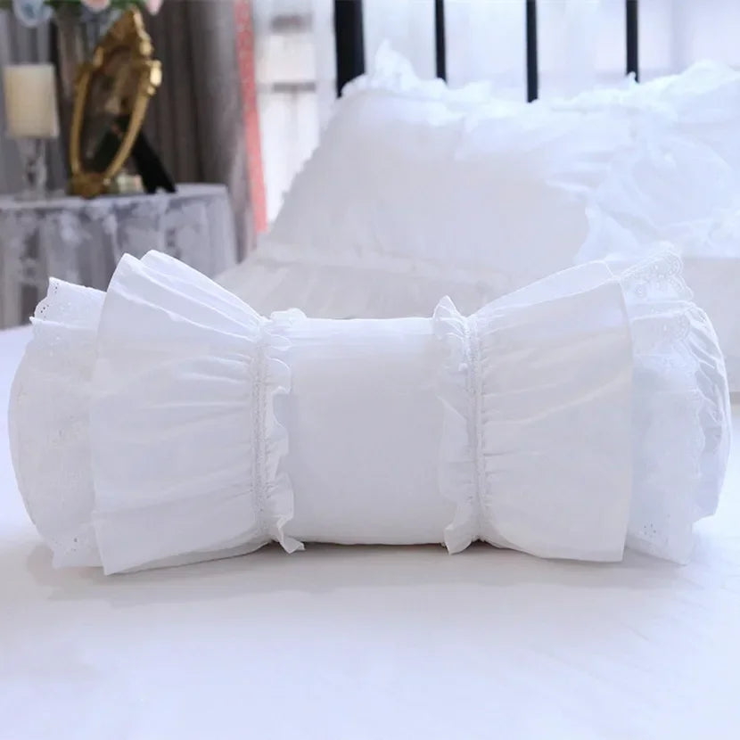 Rynx Lace Ruffle Pillowcases Home Decor Bedding Pillowcase Bed Pillow Candy Pillow Princess Lumbar Pillow Sofa Throw Pillow