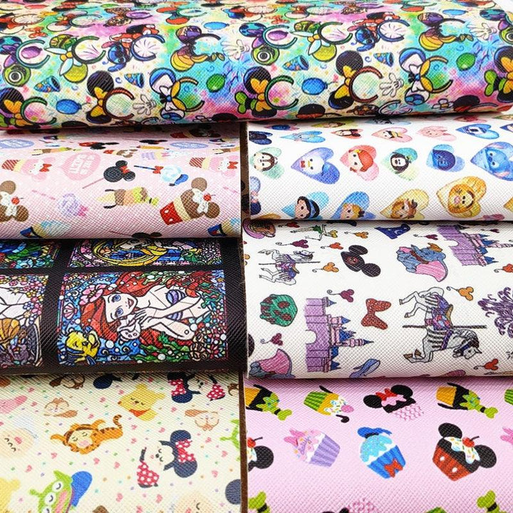 Lisslune | Cartoon-Inspired Synthetic Leather Craft Rolls - Set of 2 - 20x134cm Each