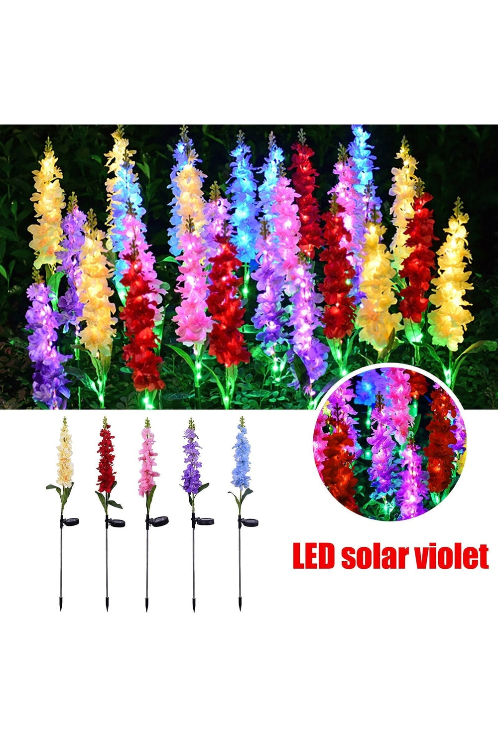 Lisslune | Solar-Violet Lawn Lights
