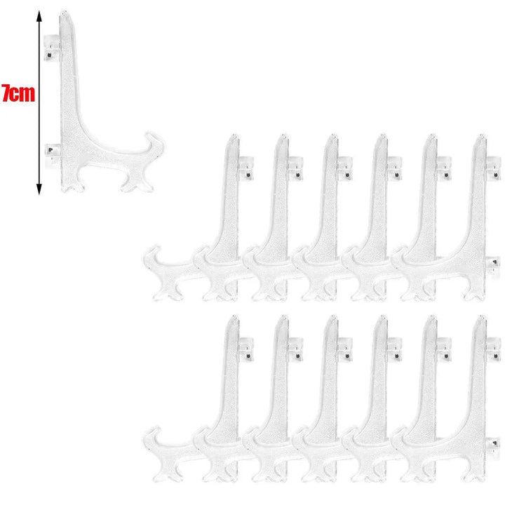 Lisslune | 20-piece versatile display stands in clear and black for stylish home display