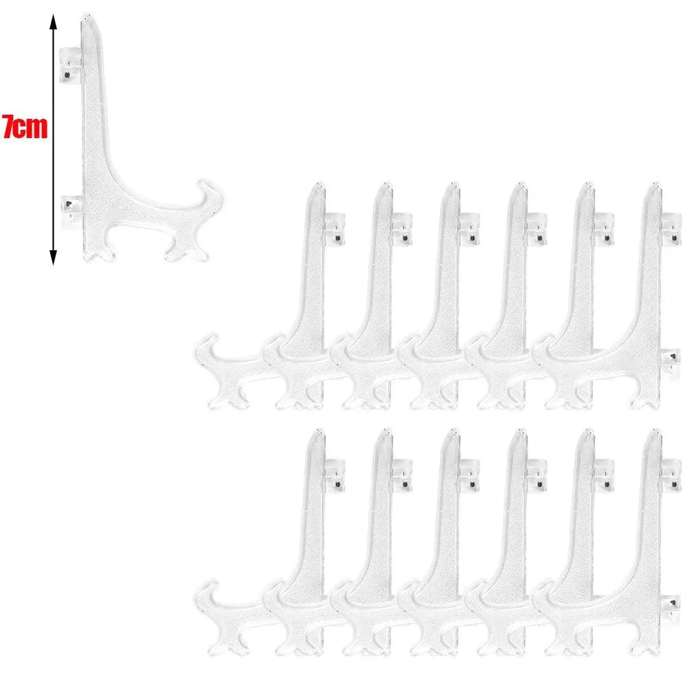 Lisslune | 20-piece versatile display stand set in clear and black for stylish presentation at home
