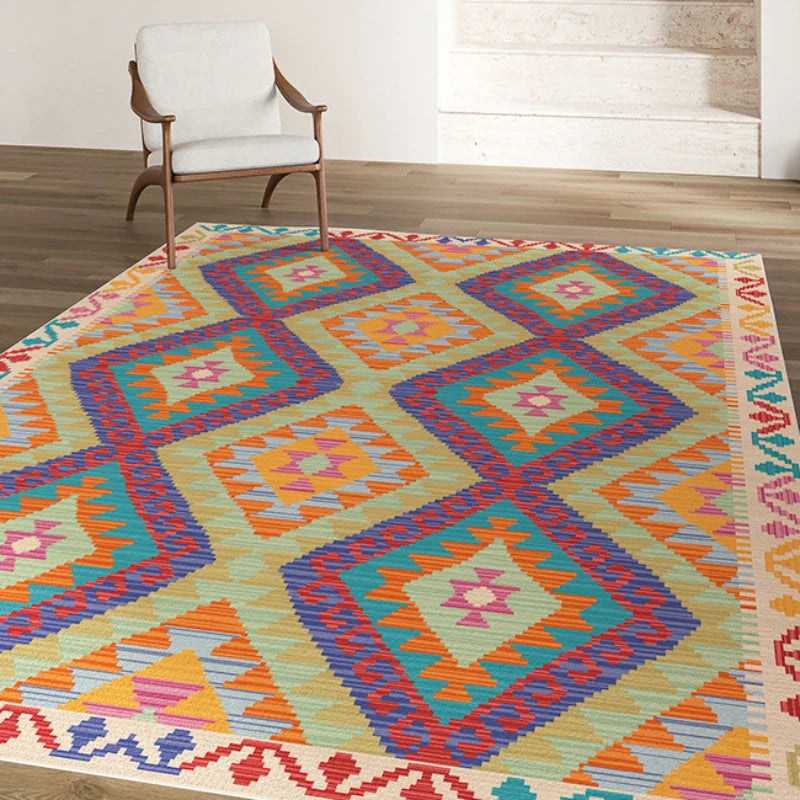 Rynx | Ethnic Style Living Room Sofa Decorative Rugs Retro American Bedroom Area Rug Persian Soft Wardrobe Balcony Rug Carpet