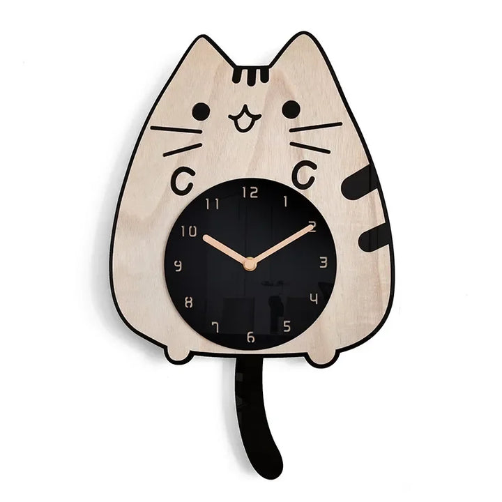 Lisslune | Happy Curious Cat Wall Clock