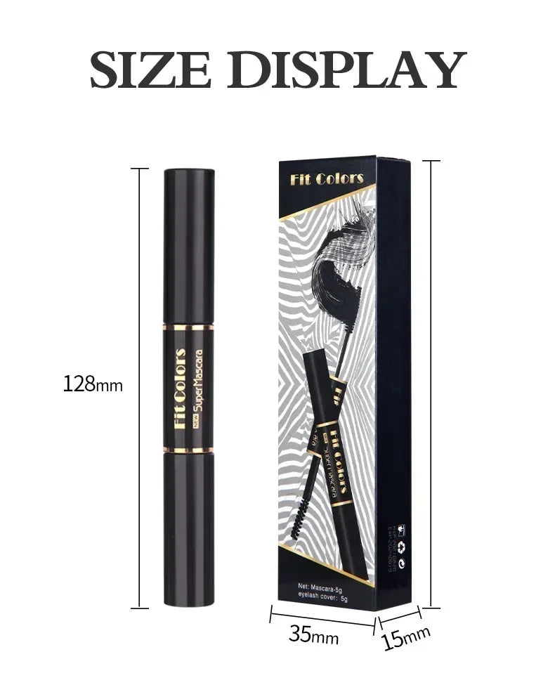 Rynx | 1pc Double Head Water Drying Colorful Mascara Eyelash Extension Thick Curl Quick Drying Long Lasting Blue Purple White Mascara