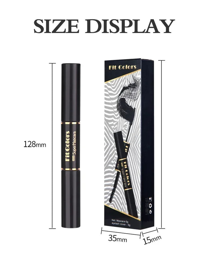 Rynx | 1pc Double Head Water Drying Colorful Mascara Eyelash Extension Thick Curl Quick Drying Long Lasting Blue Purple White Mascara