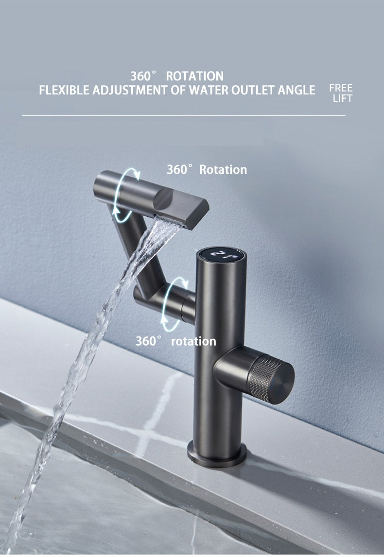 Lisslune | Hydroelectric Rotating Modern Smart Waterfall Faucet