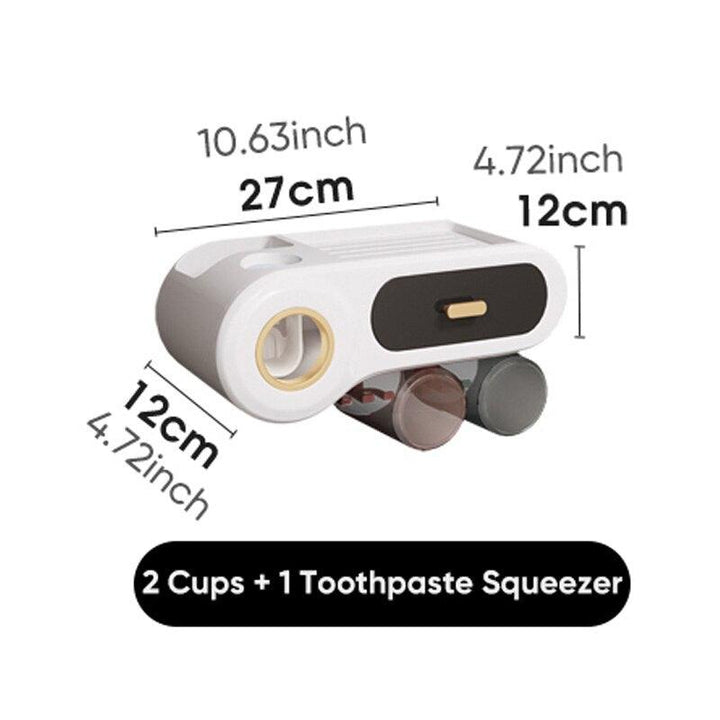 Lisslune | Comprehensive bathroom organizer set for toothbrushes, cups, and cosmetics