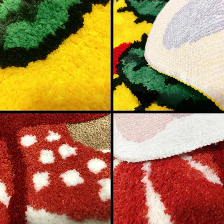 Rynx | Tufting Mashroom Cactus Bathroom Mat Bedroom Plant Rug Living Room Rug Function Doormat Door Mat Cartoon Home Children's Room Decor