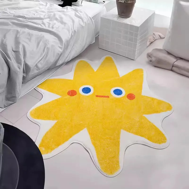 Rynx | Beautiful Print Star Bedroom Rug Cartoon Kids Room Bedside Mat Soft Living Room Carpet Floor Pad Kawaii Home Kids Room Decor