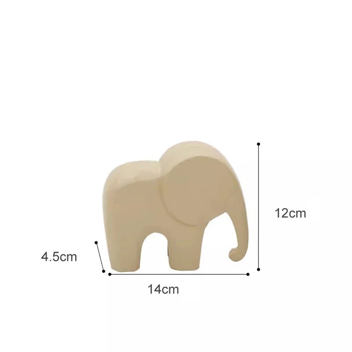 Rynx | Nordic Wood Elephant Ornament Morandi Home Decoration Accessories Office Desk Miniature Crafts Kids Room Decor