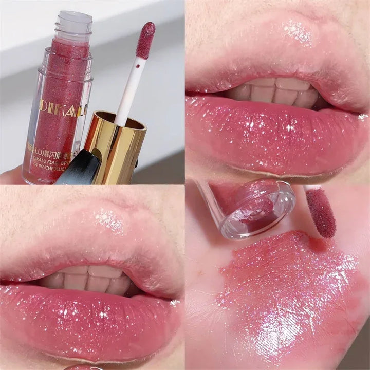 Rynx | Glitter Lip Gloss Liquid Lipstick Moisturizing Plumping Lip Shine High Gloss Sparkling Lip Gloss Shade Korean Makeup Cosmetics