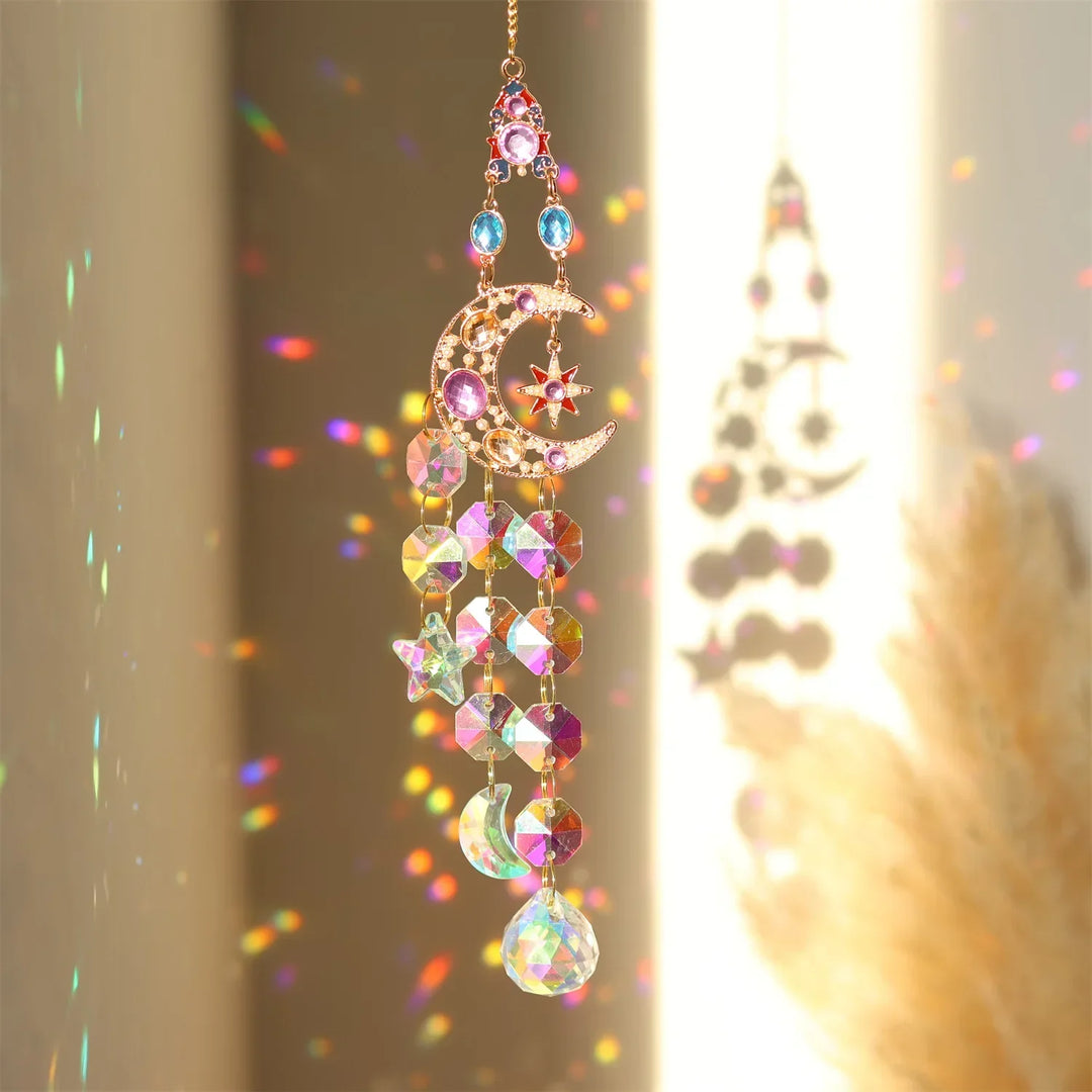 Lisslune | Radiant Moonlit Quartz Prism Suncatcher