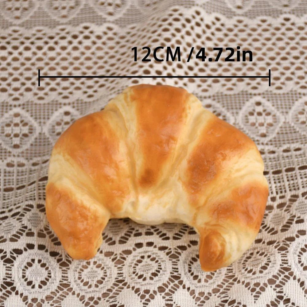 Lisslune | Realistic Golden Lava Croissant Bread Model - Ideal for Photography and Decorative Displays