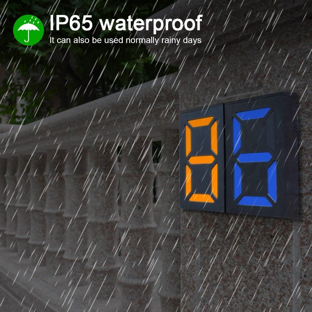Lisslune | Elegant Solar-Powered LED House Number Sign: Contemporary Outdoor Signage