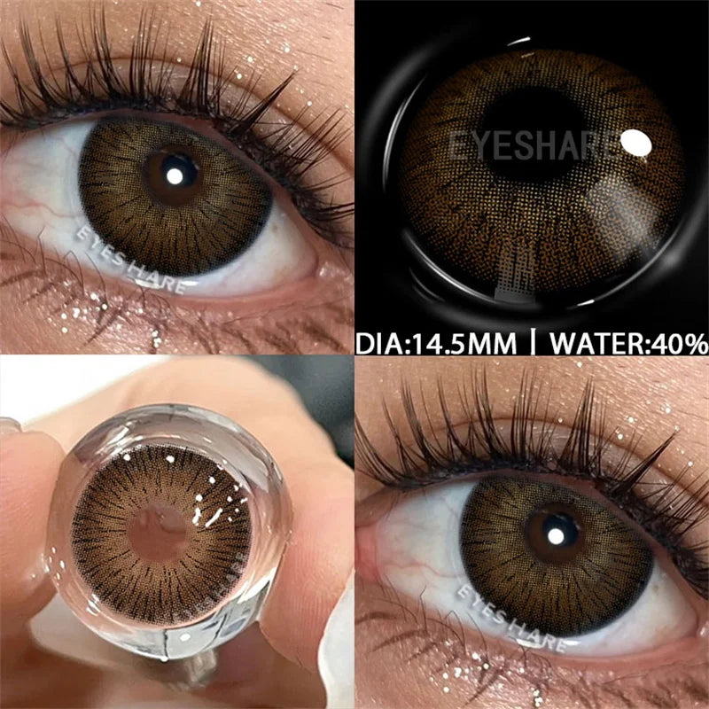 Rynx | 1 Pair of Colorful Contact Lenses for Eye Fashion High-Quality Lenses Blue Lenses Green Contact Lenses Annual Cosmetic Eye Contact Lenses