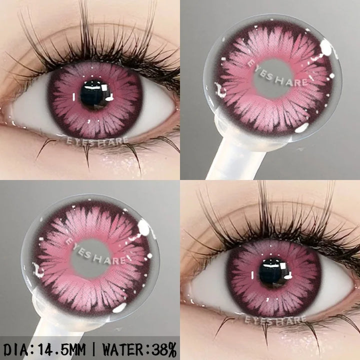 Rynx | 1 Pair purple lenses for eye color contact lenses anime pink lenses blue pupils for eyes Y2K lenses for natural eyes