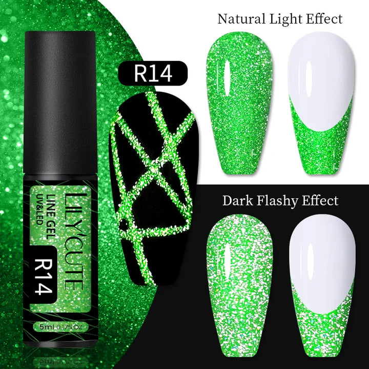 Rynx | 5ml Line Nail Art Polish Liner Pen Gel with Brush Varnish Semi Permanent Gel Nail Polish Wire Drawing Line Nail Art Tool