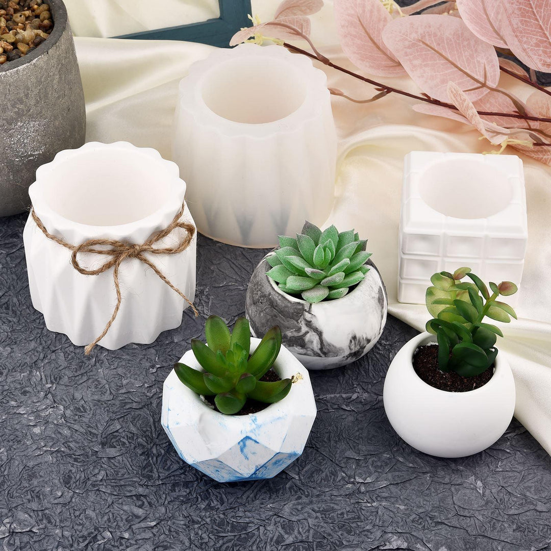 Lisslune | Silicone mold set for creative candle jars and flower planters