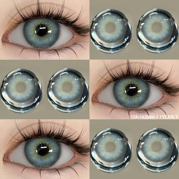 Rynx | 1 Pair Brown Natural Eye Lenses Color Contact Lenses for Eyes Green Lenses Blue Eye Contacts Annual Cosmetic Gray Pupils