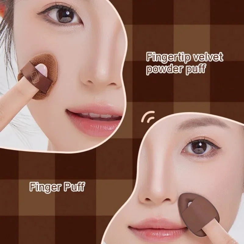 Rynx | 6 PCS Chocolate Makeup Sponge Set Cosmetic Puffs Powder Puff Set Soft Wet and Dry Air Cushion Puff Beauty Makeup Tools