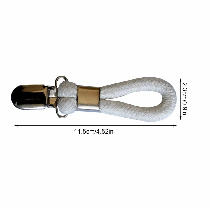Lisslune | Cotton Braided Towel Holder Set with Sturdy Metal Clips - Elegant Space-Saving Solution for Home and Kitchen