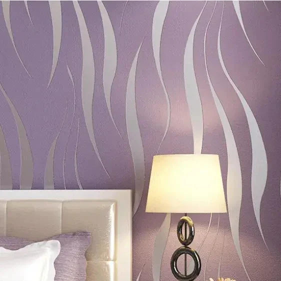 Lisslune | Modern Luxury Geometry Tapete 3D-Prägung Silber Grau Vlies Tapete Wohnzimmer Schlafzimmer TV Hintergrund Loft Wanddeko