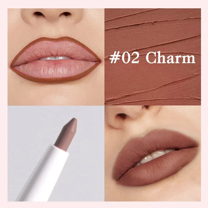 Rynx | Nude Brown Lip Liner Outline Contour Tint Lip Makeup Long-lasting Waterproof Matte Smooth Lipstick Pencil Lip Contour Cosmetic