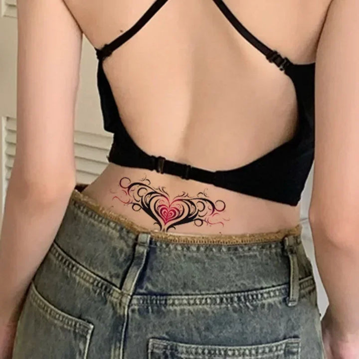Rynx | 6-Piece Waterproof Tattoo Sticker Set Long-lasting Artificial Tattoo Girls 3D Artificial Sex Womb Tattoo for Women Temporary Abdomen섹스타투스티커 Product