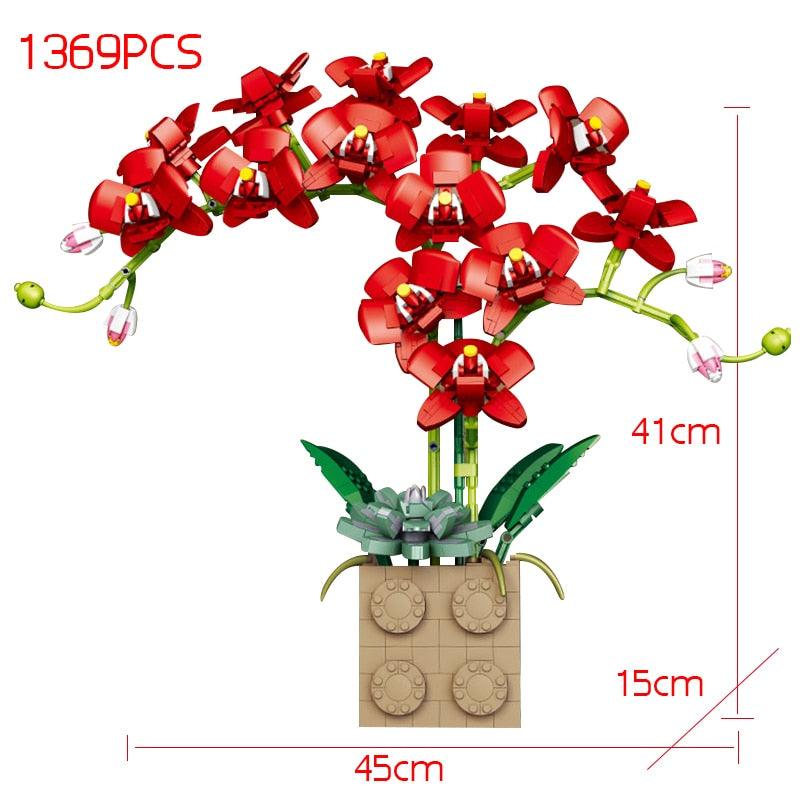 Lisslune | DIY Elegant Blue Phalaenopsis Flower Craft Kit: Create your own impressive home accessory