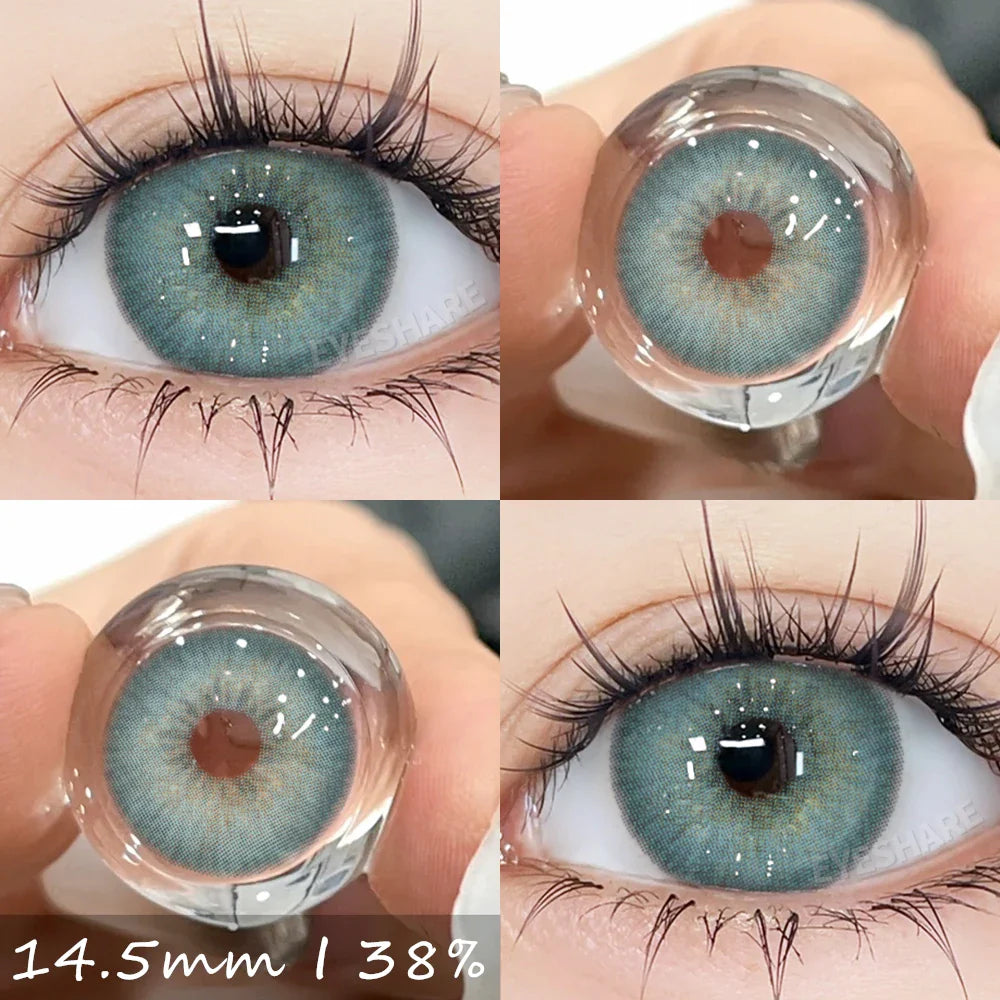 Rynx | 1 Pair Colorful Contact Lenses for Eyes Blue Contact Lenses Natural Gray Pupils Brown Lenses Green Lenses Contact Lenses