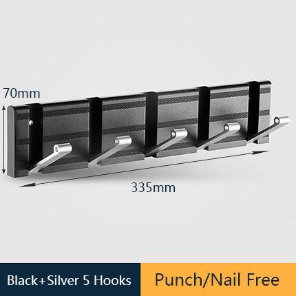 Lisslune | Stylish Gray Aluminum Wall Hooks for Modern Home Organization