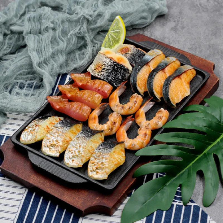 Lisslune | BBQ Seafood Decorative Props - Realistic Grilled Fish, Shrimp & Squid Models