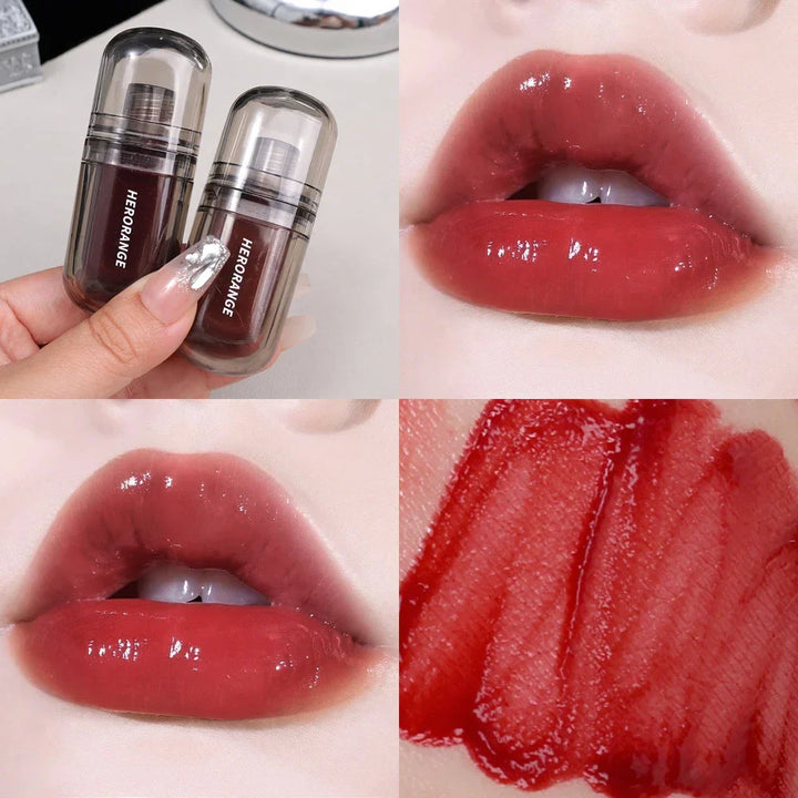 Rynx | Non-sticky Mirror Lip Gloss Moisturizing Liquid Lipstick Waterproof Long-lasting Cherry Red Lip-tinted Korean Makeup Cosmetics